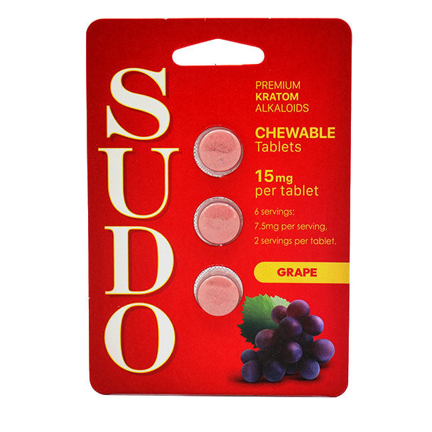 Sudo Kratom Alkaloids Chewable Tablets 15mg - 3 Pack