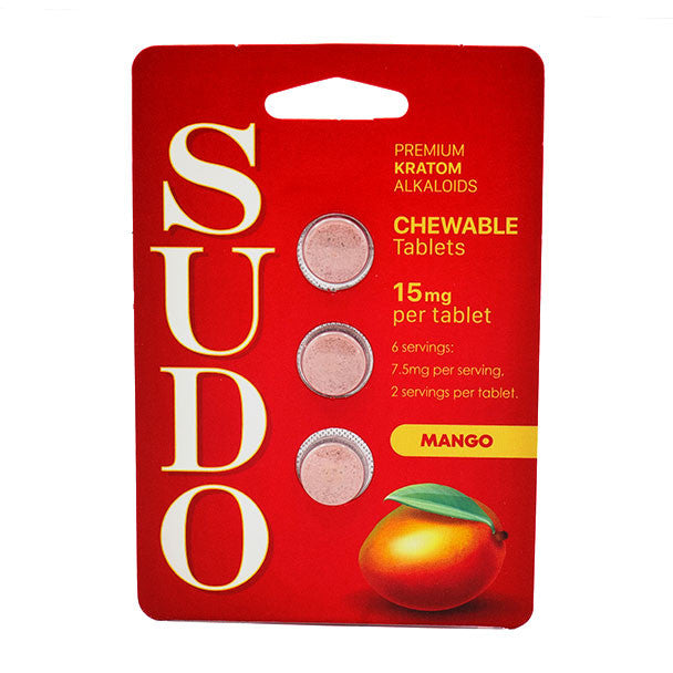 Sudo Kratom Alkaloids Chewable Tablets 15mg - 3 Pack