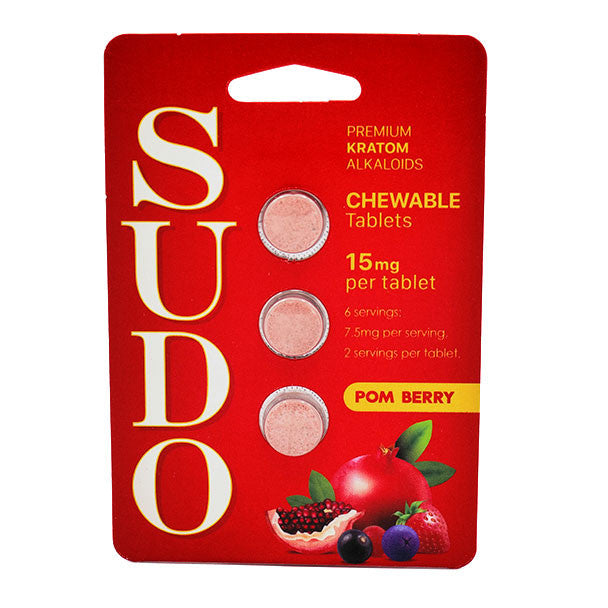Sudo Kratom Alkaloids Chewable Tablets 15mg - 3 Pack