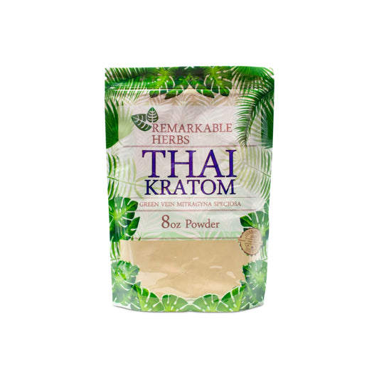 Remarkable Herbs Kratom Powder 8OZ Thai Green
