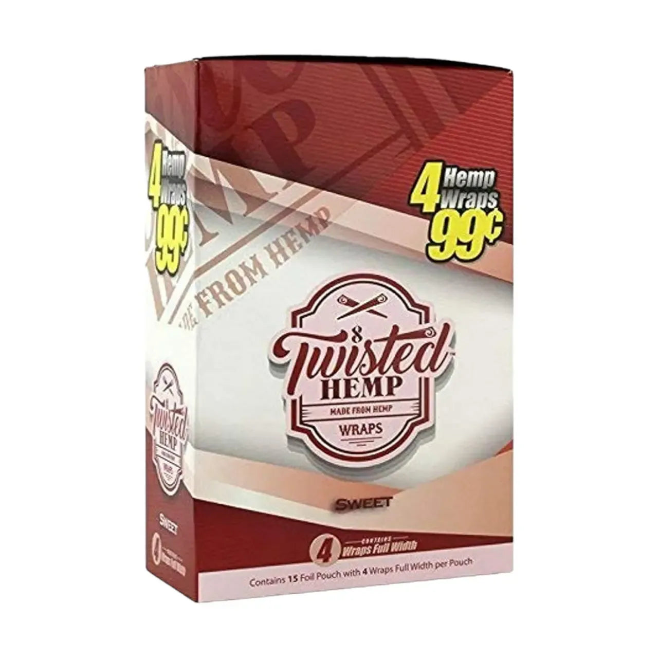 Twisted Hemp Wraps 4 Count Sweet