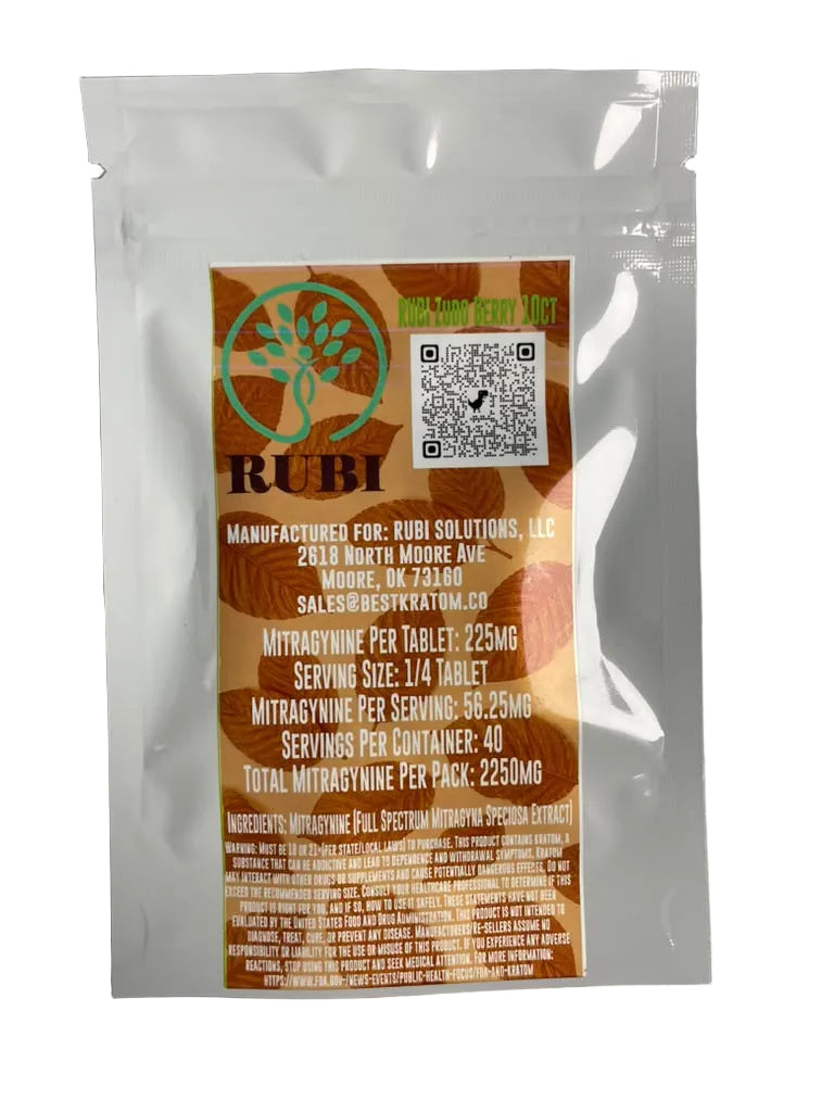 Rubi Kratom Extract Tablets 10 Count