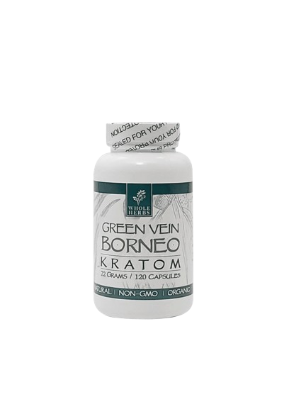 Whole Herbs Kratom Caps 120CT Borneo Green