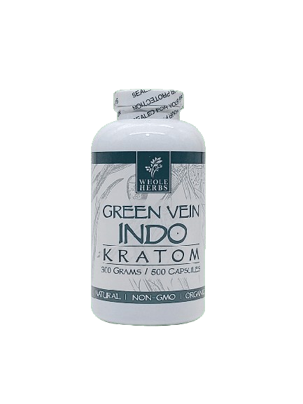 Whole Herbs Kratom Caps 120CT Indo Green