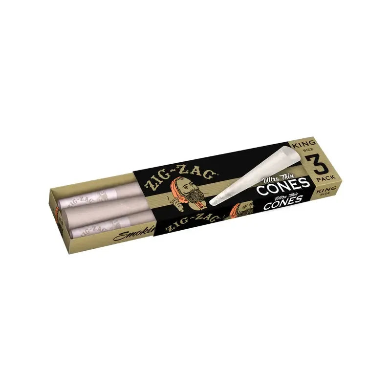 Zig Zag Cones Ultra Thin King Size 3 Count / 1 Count