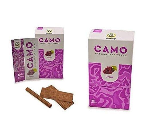 Afghan Hemp Wraps 5 Count Camo Grape