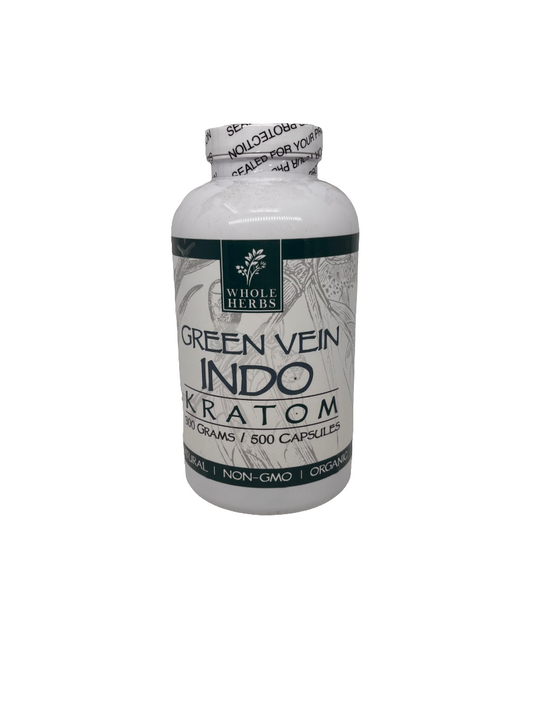 Whole Herbs Kratom Caps 500CT Indo Green