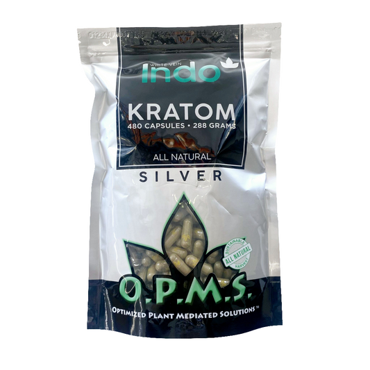 OPMS Kratom Caps 480CT Silver Indo White