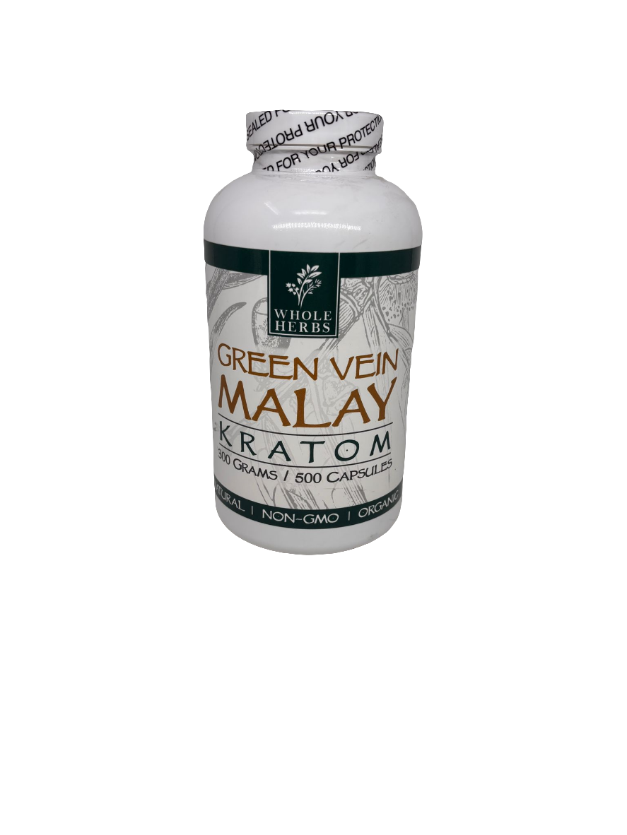 Whole Herbs Kratom Caps 500CT Malay Green