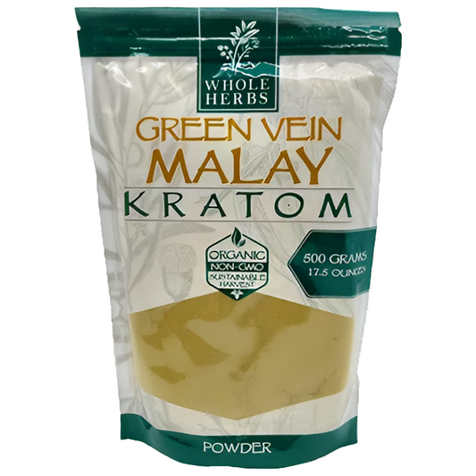 Whole Herbs Kratom Powder 17.5OZ Malay Green