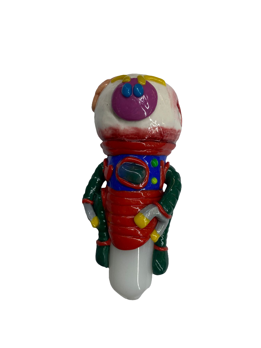 Handpipe 5" Art Deco Alien Astronaut Mix Color