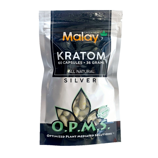 OPMS Kratom Caps 60CT Silver Malay
