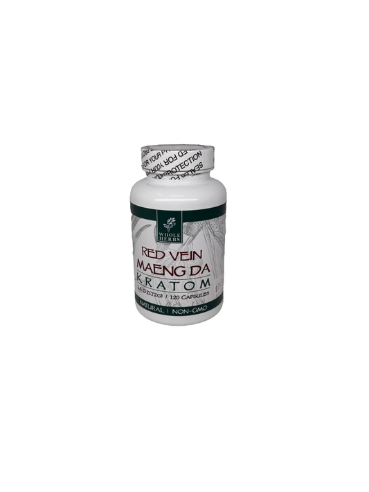 Whole Herbs Kratom Caps 120CT Maeng Da Red
