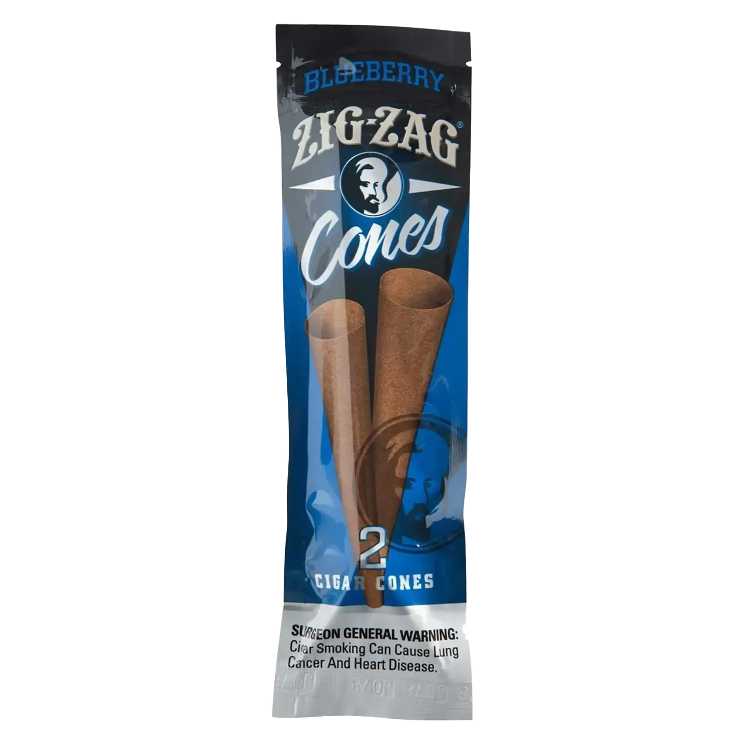 Zig Zag Cigar Cones 2 Count Blueberry