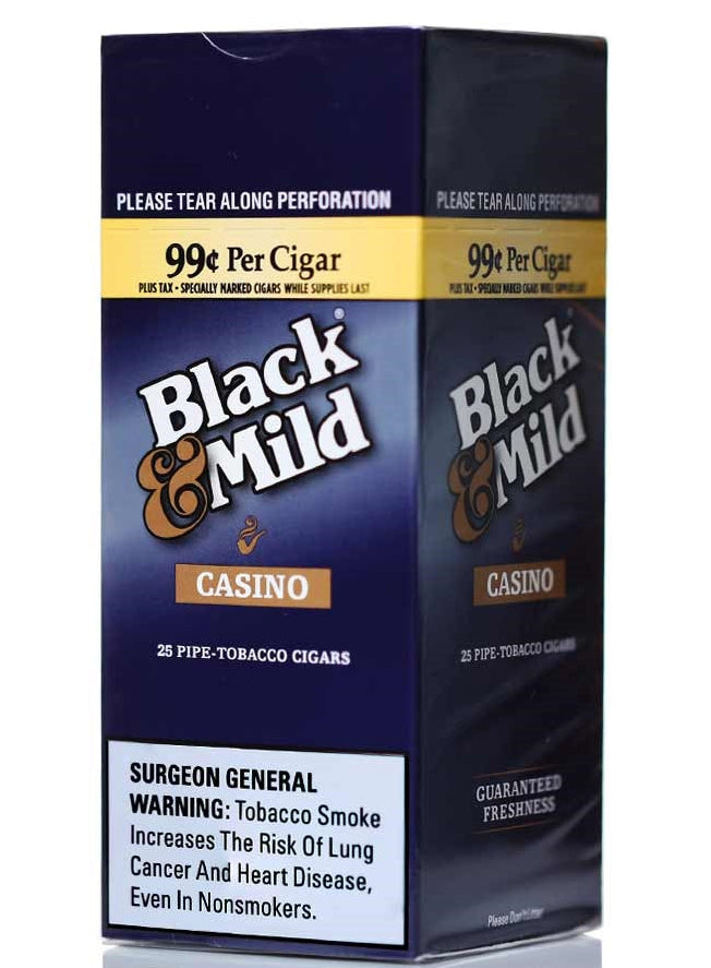 Black & Mild Cigarillos 1CT Casino Plastic Tip