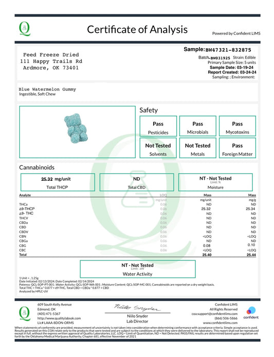 TRIP THCP 25MG Gummy Bears Watermelon