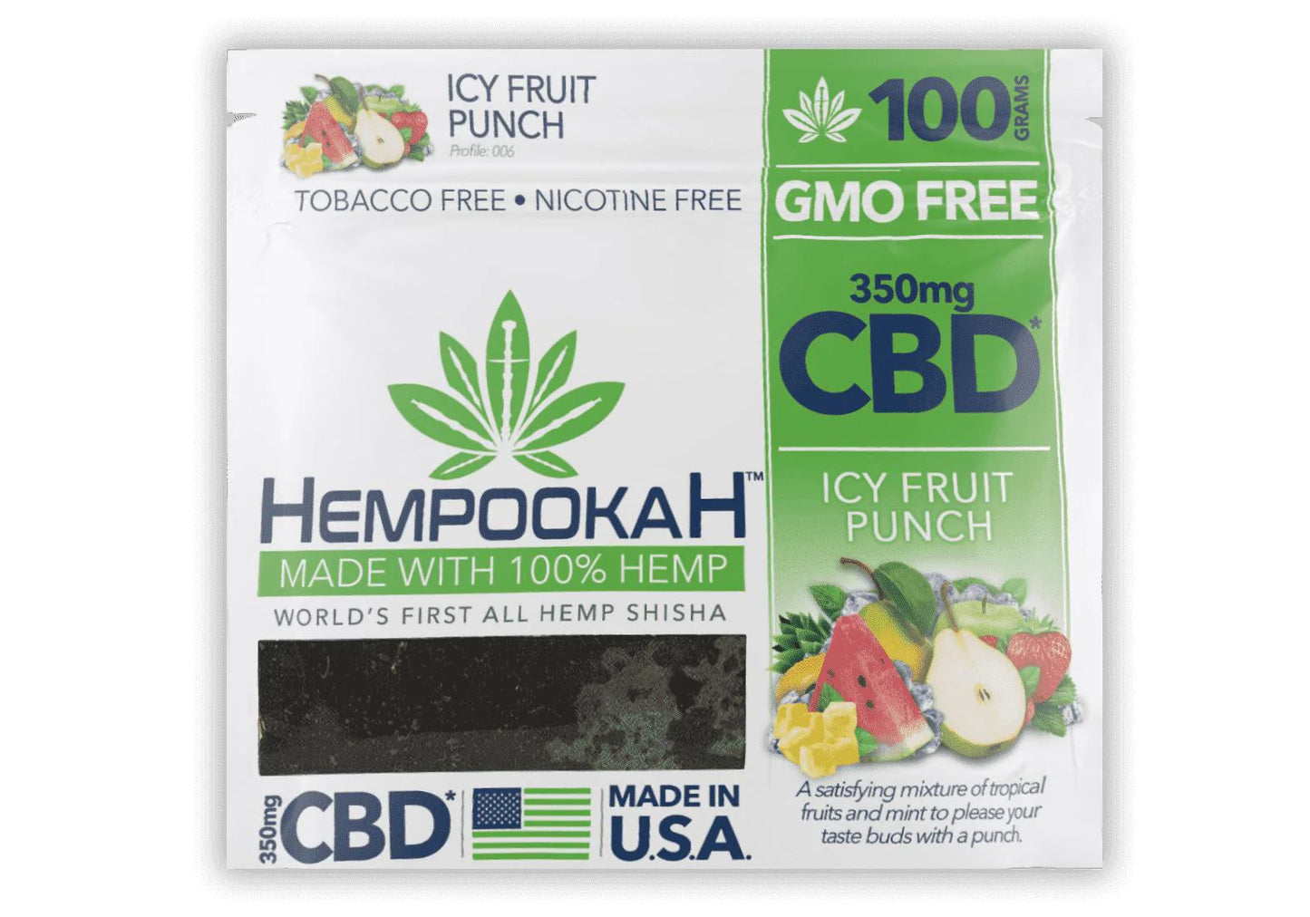 Hempookah Shisha 100G Icy Fruit Punch 350MG