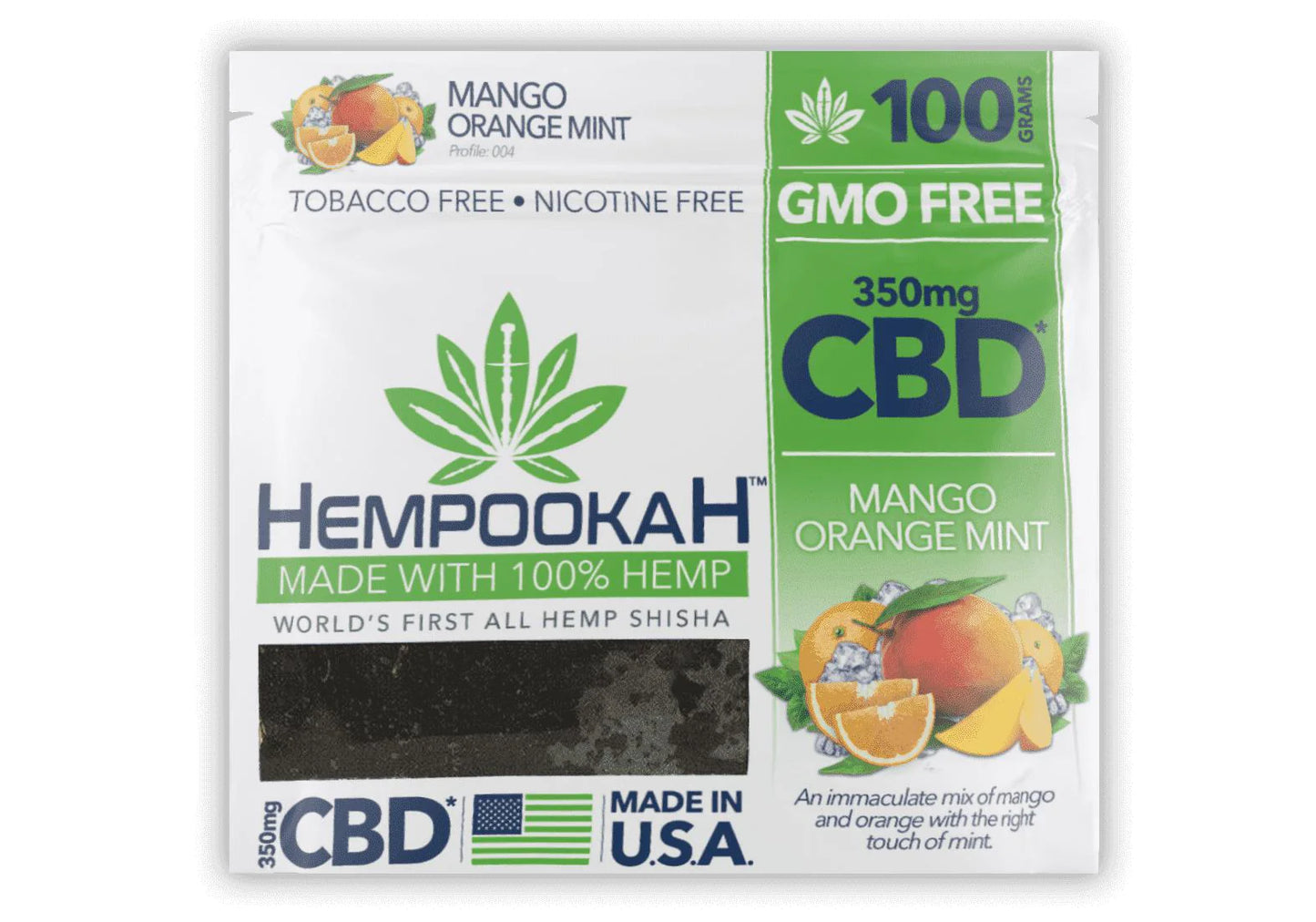 Hempookah Shisha 100G Mango Orange Mint 350MG