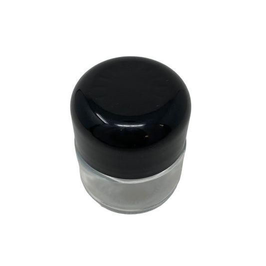 Jar 2OZ Round Clear Black