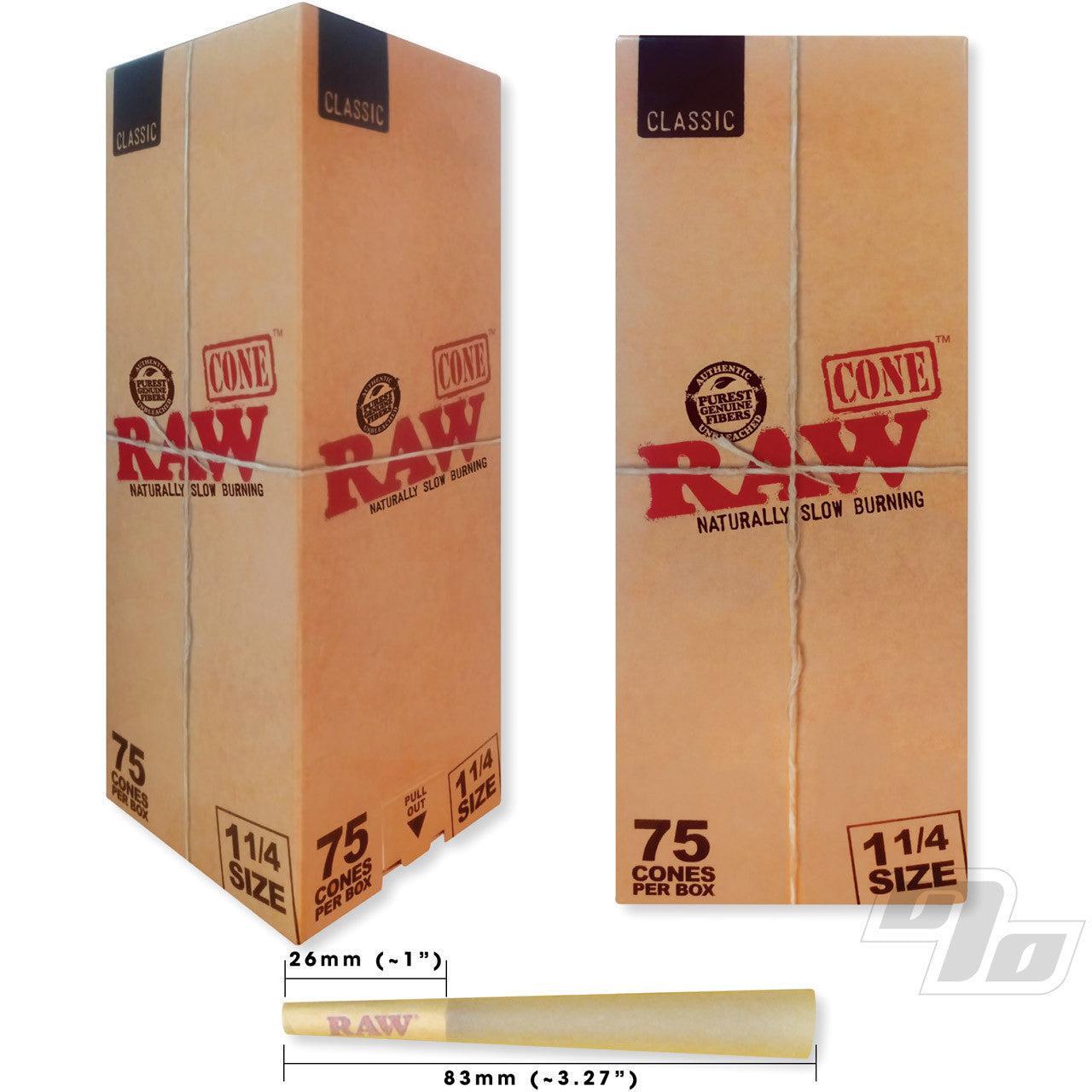 Raw Cones 1-1/4 75 Count Cones Classic
