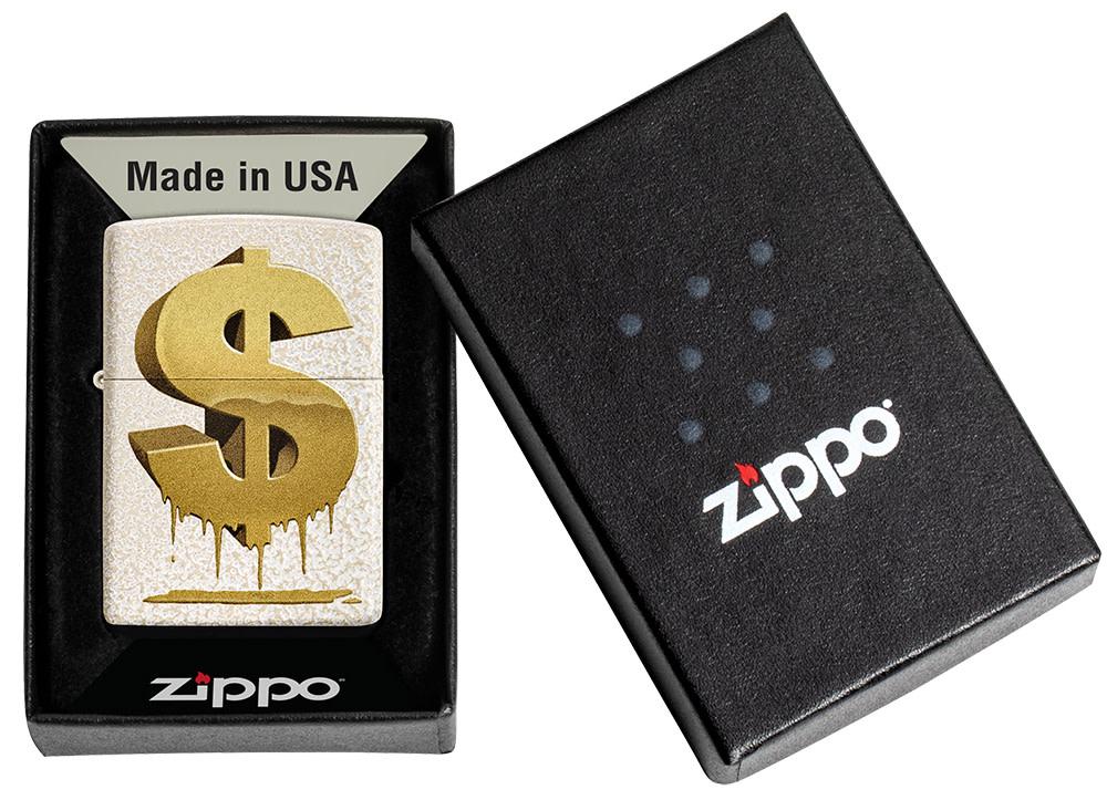 Zippo Lighter Drippy Dollar Design