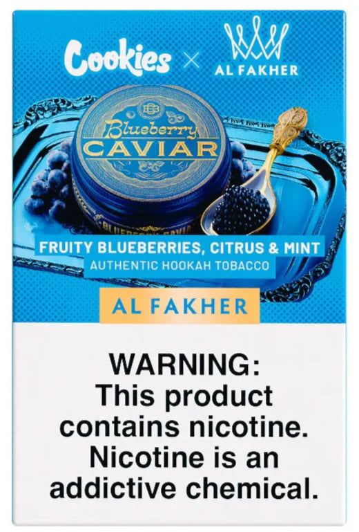 Elevate Your Smoking Experience with Cookies X Al Fakher Shisha Blueberry Caviar