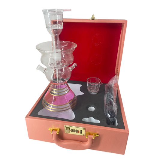 Hookah Suit Case Pink Glass