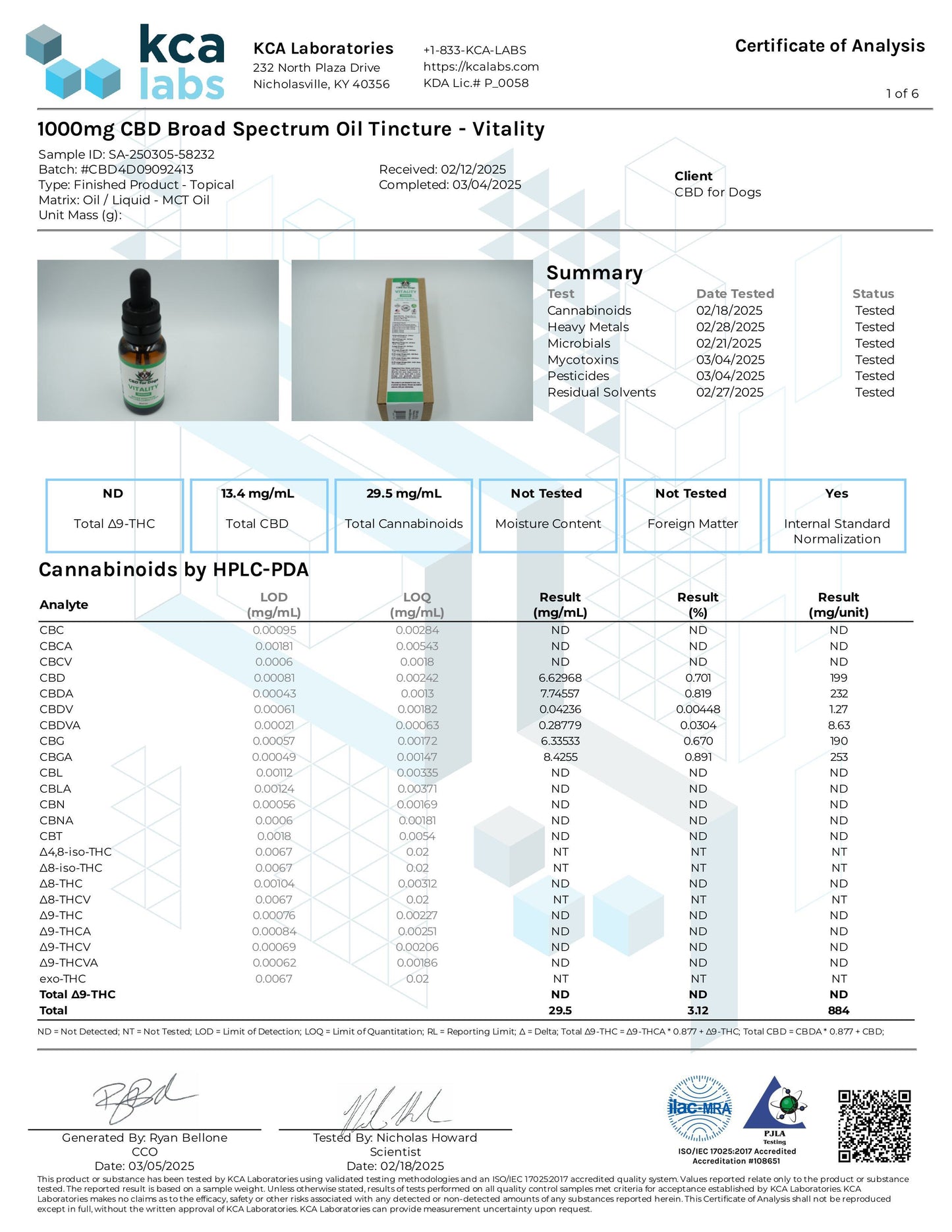 CBD for Dogs 1000mg Tincture