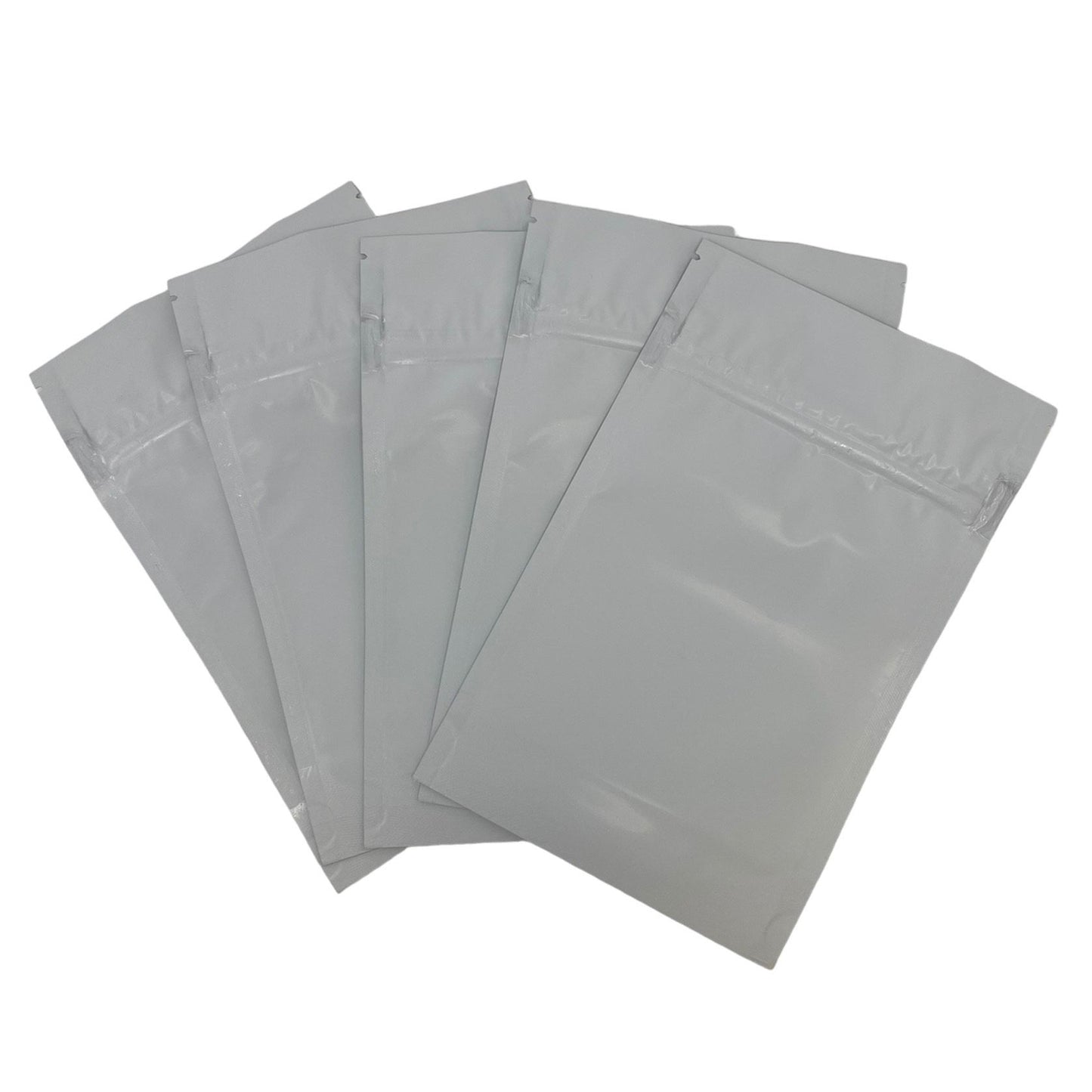 Mylar Bag 1/2OZ Opaque White Double Zipper