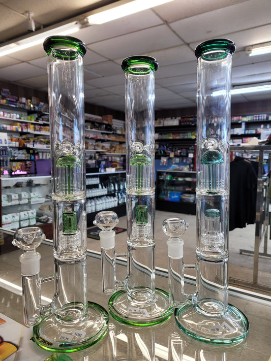 Waterpipe 17" Double Tree / Matrix Perc Flat Base
