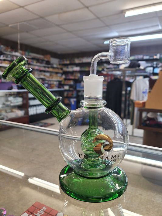 Waterpipe 7" Tsunami Glass Shower Head Dome Rig