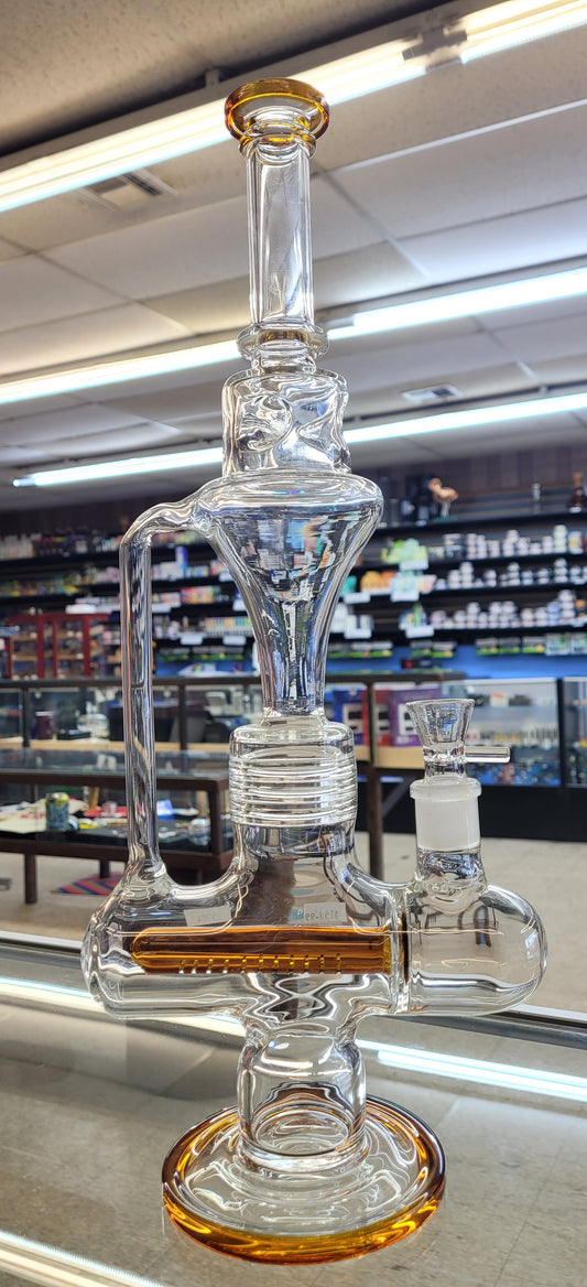 Waterpipe 16" Inline Perc Brown