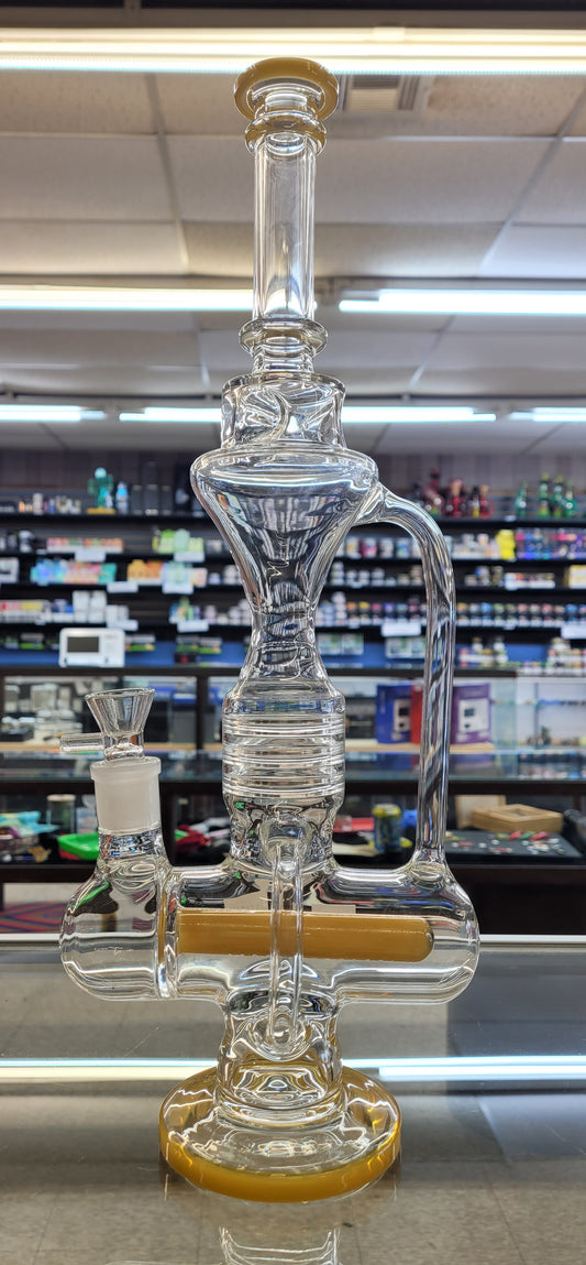 Waterpipe 16.5" Inline Perc Yellow