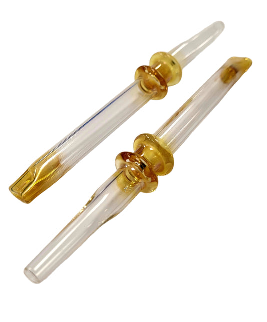 Nectar Collector 6" Glass 2 rings Gold Fumed