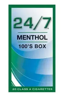 24/7 Menthol 100's Cigarettes 10 Cartons|24/7 Menthol 100's Cigarettes