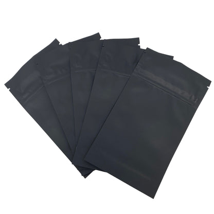 Mylar Bag 1/4OZ Opaque Black Double Zipper