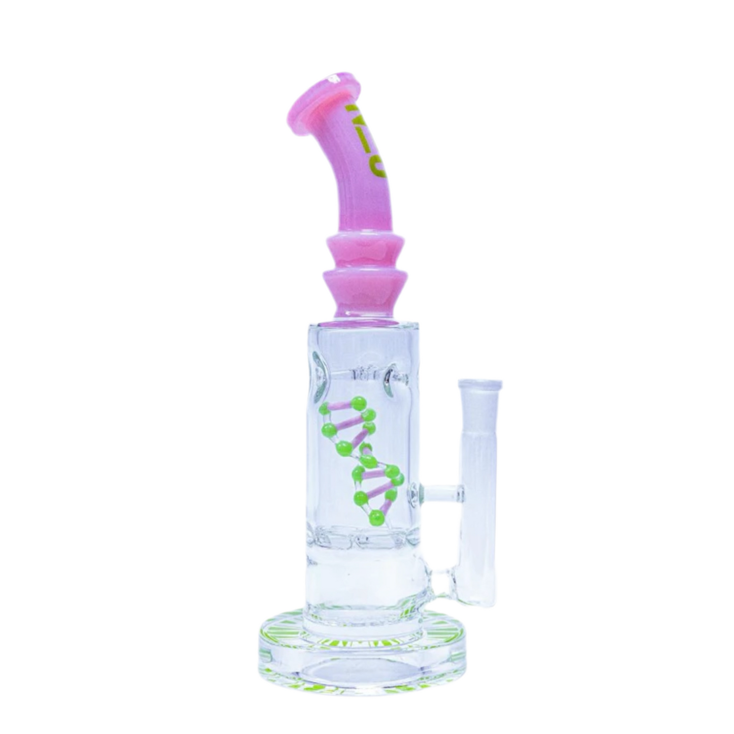 Neu Waterpipe 10" Tornado DNA Pink Green