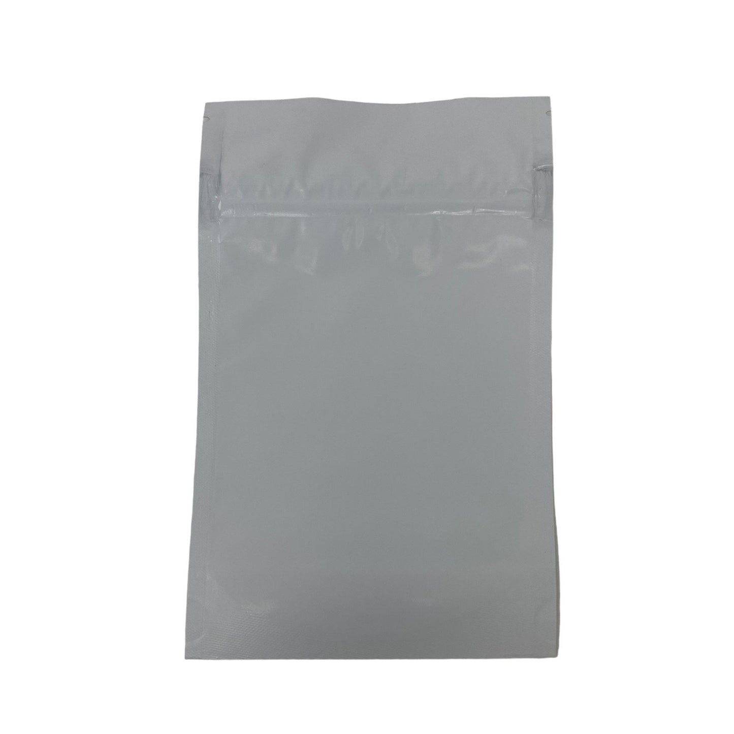 Mylar Bag 1/2OZ Opaque White Double Zipper