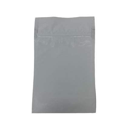 Mylar Bag 1/2OZ Opaque White Double Zipper