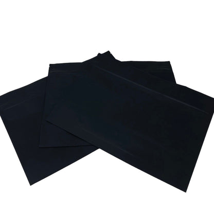 Mylar Bag 12x9 Opaque Black Double Zipper