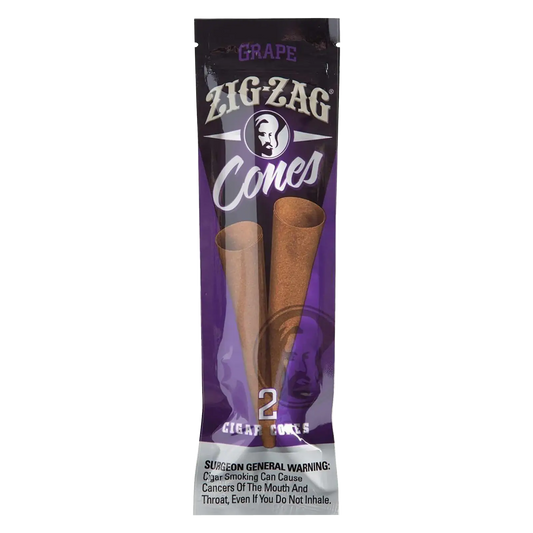 Zig Zag Cigar Cones 2CT Grape