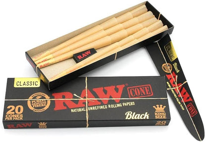 Raw Cones Black King 20 Count