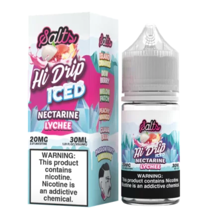 Hi Drip EJuice 30ML Iced Nectarine Lychee 0MG
