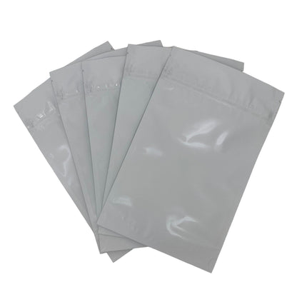 Mylar Bag 1OZ Opaque White Double Zipper