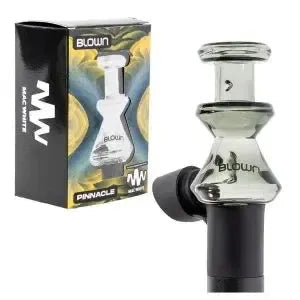 BLOWN x Mac White Puffco Pivot 4" Glass Top Attachment Pinnacle