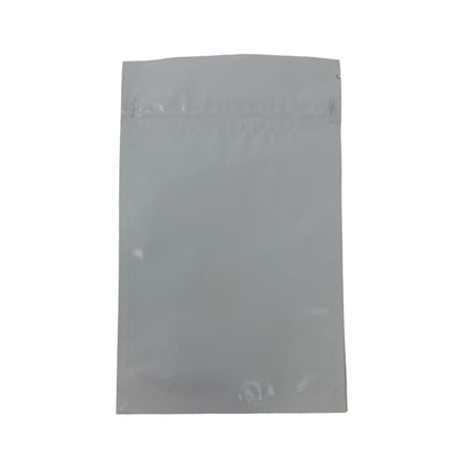 Mylar Bag 1OZ Opaque White Double Zipper