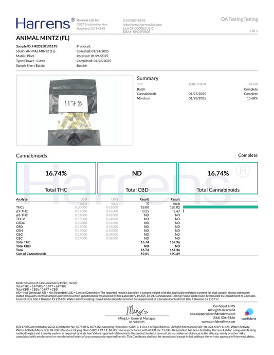 Trip THCA Preroll 1g "Animal Mintz"