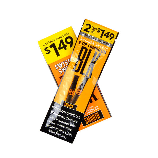 Swisher Sweet Cigarillos 2CT BLK Smooth $1.49