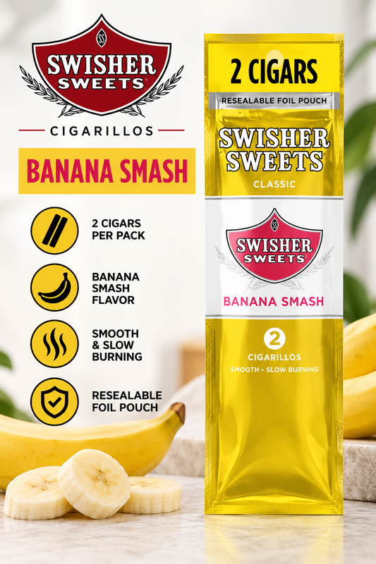Swisher Sweet Cigarillos 2 Count Banana Smash