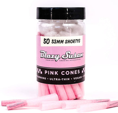 Blazy Susan Cones 50 Count Pink 53MM Shortys